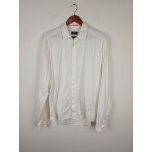 Rapha Poplin Shirt‎ White Long Sleeve Button Up Cycling Men's XXL